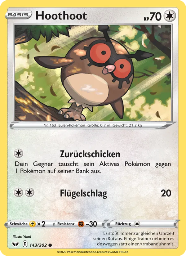 Hoothoot, Schwert & Schild No. 143
