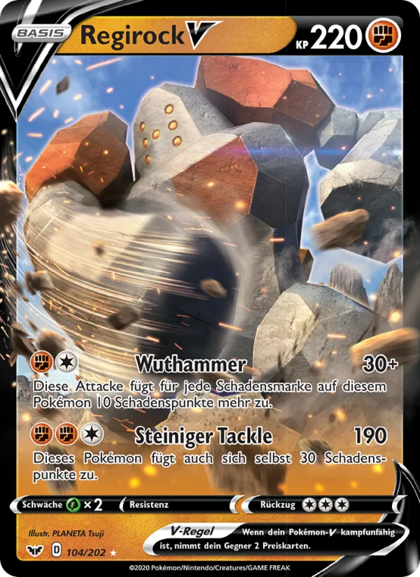 Regirock V, Schwert & Schild No. 104