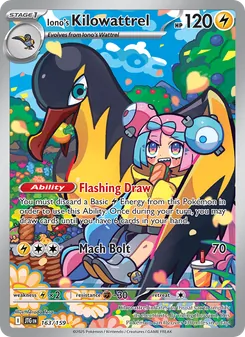 Iono's Kilowattrel, Journey Together No. 163 Holo