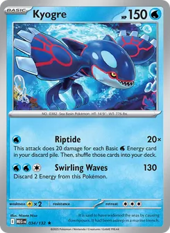Kyogre, Mega Evolution No. 034 Holo