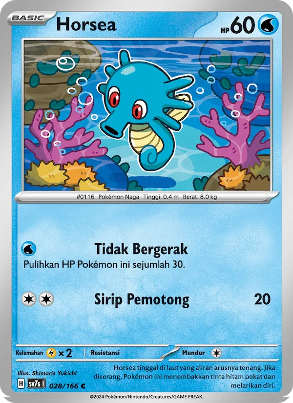 Horsea, Bimbingan Rasi Nº 028