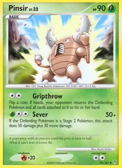 Pinsir, Supreme Victors Nº 75 Reverse