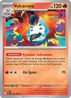 Volcarona, Fulgor Negro No. 016 Holo