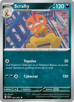 Scrafty, Destinos de Paldea No. 061 Normal
