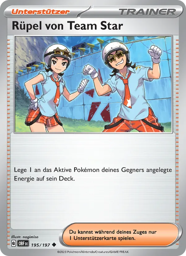 Rüpel von Team Star, Obsidian Flammen Nº 195