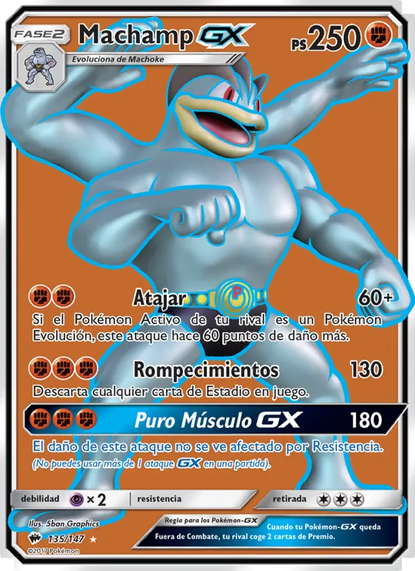 Machamp GX, Sombras Ardientes No. 135