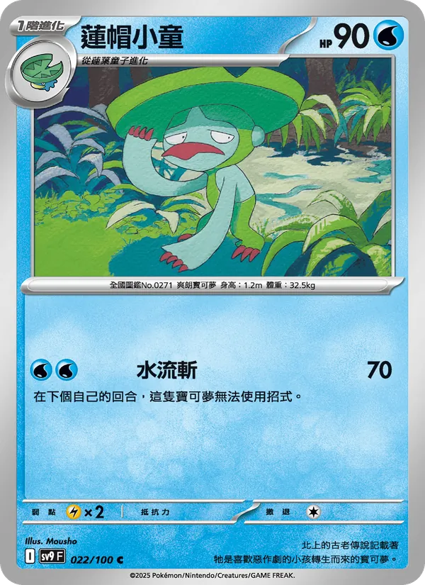 蓮帽小童, 對戰搭檔 No. 022