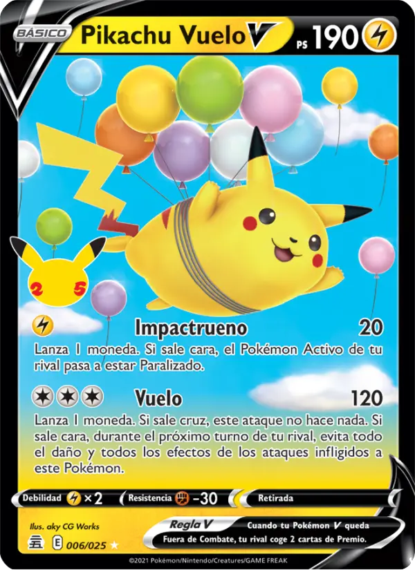 Pikachu Vuelo V, Celebraciones Nº 6