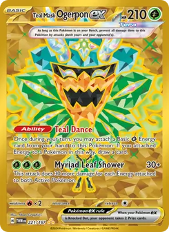 Teal Mask Ogerpon ex, Twilight Masquerade Nº 221 Holo