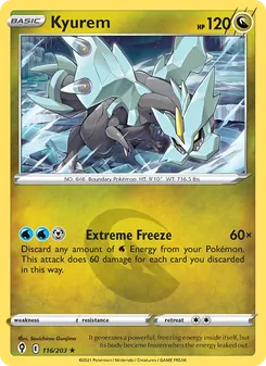 Kyurem, Evolving Skies No. 116 Holo