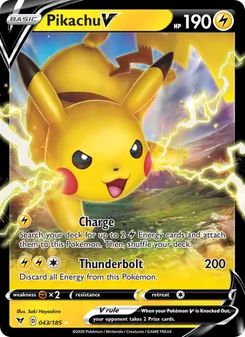 Pikachu V, Vivid Voltage No. 43 Holo