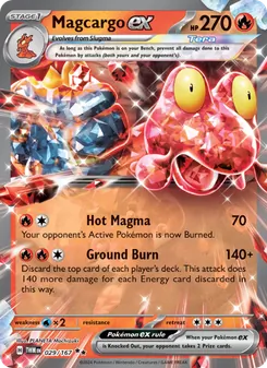 Magcargo ex, Twilight Masquerade No. 029 Holo