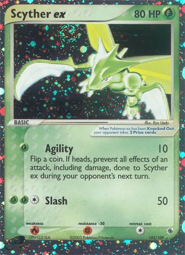 Scyther ex, Ruby & Sapphire No. 102