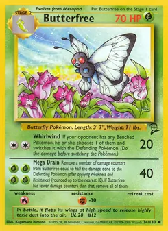 Butterfree, Base Set 2 No. 34 Normal