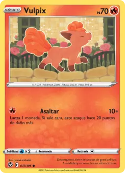 Vulpix, Tempestad Plateada No. 017 Normal