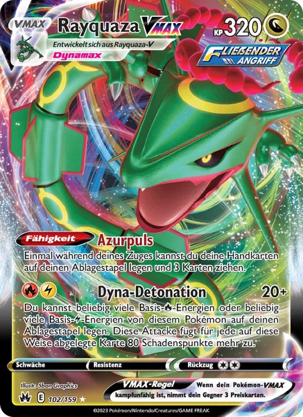 Rayquaza VMAX, Zenit der Könige No. 102