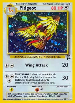 Pidgeot, Base Set 2 No. 14 Holo