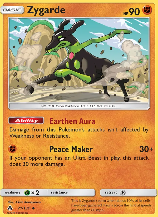 Zygarde, Forbidden Light Nº 71