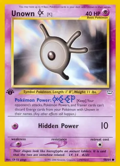 Unown [K], Neo Revelation No. 58 Normal