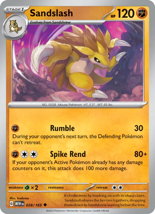 Sandslash, 151 No. 028
