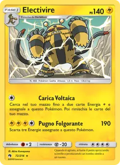 Electivire, Tuoni Perduti Nº 72 Normal