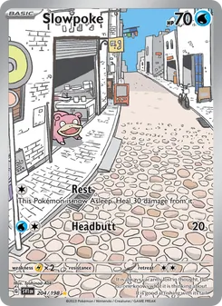 Slowpoke, Scarlet & Violet No. 204 Holo