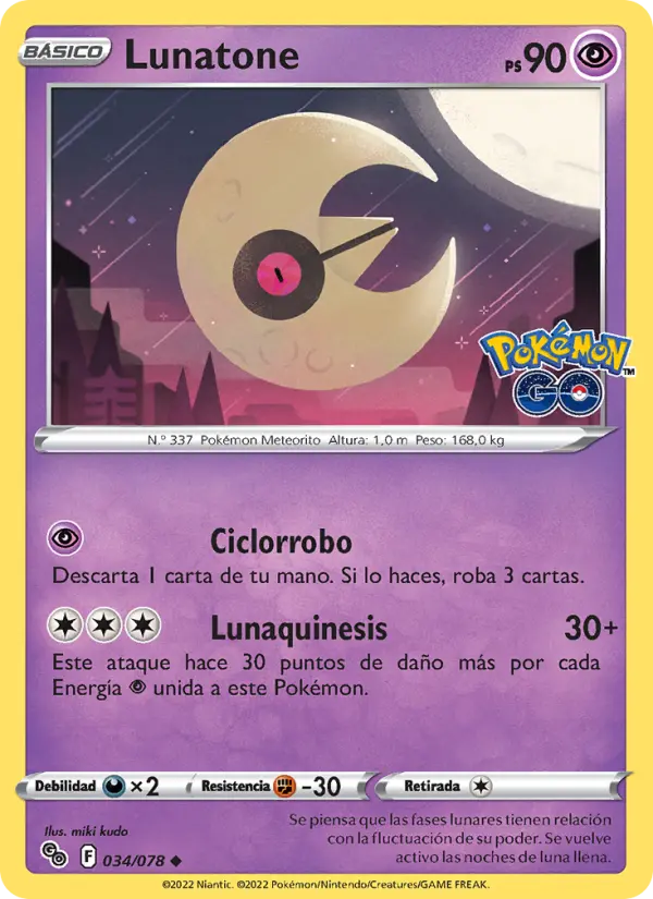 Lunatone, Pokémon GO No. 034