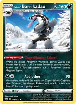 Galar-Barrikadax, Schwert & Schild Nº 119 Holo