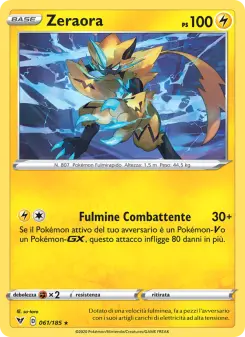 Zeraora, Voltaggio Sfolgorante No. 61 Reverse