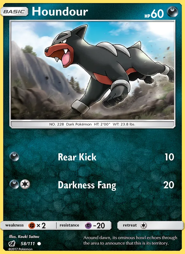 Houndour, Crimson Invasion Nº 58