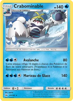 Crabominable, Soleil et Lune No. 43 Normal