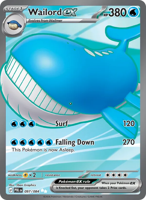 Wailord ex, Pitch Black No. 097