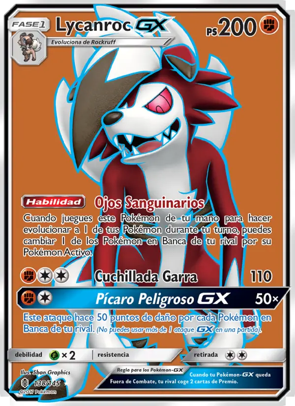 Lycanroc GX, Albor de Guadianes No. 138