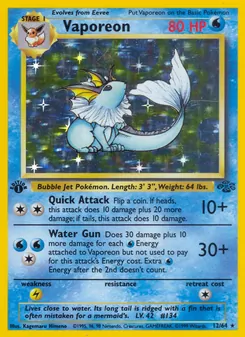 Vaporeon, Jungle No. 12 Holo