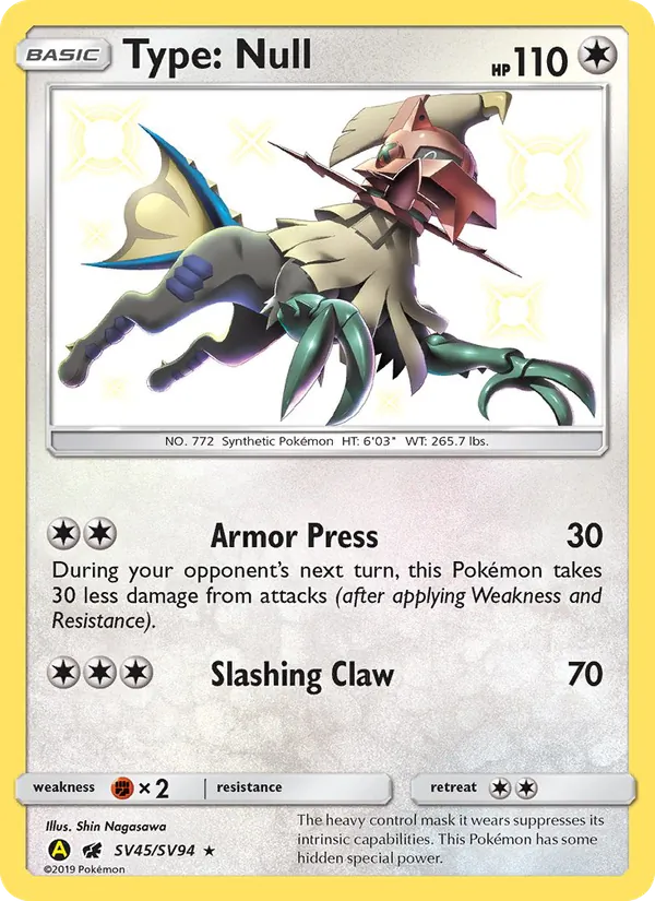 Type: Null, Hidden Fates Shiny Vault No. SV45