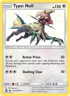 Type: Null, Hidden Fates Shiny Vault No. SV45 Normal