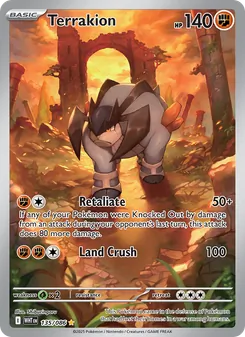 Terrakion, White Flare No. 135 Holo