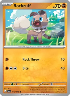 Rockruff, Paldea Evolved No. 116 Normal