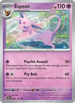 Espeon, Obsidian Flames No. 086 Normal