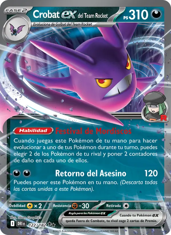 Crobat ex del Team Rocket, Rivales Predestinados Nº 122