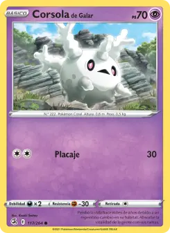 Corsola de Galar, Golpe Fusión No. 117 Normal