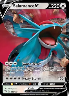 Salamence V, Darkness Ablaze Nº 143 Holo
