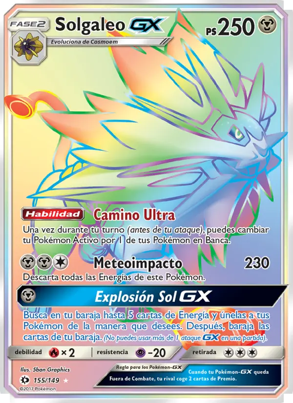 Solgaleo GX, Sol y Luna No. 155