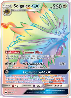 Solgaleo GX, Sol y Luna No. 155 Normal