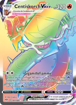 Centiskorch VMAX, Fiamme Oscure No. 191 Holo