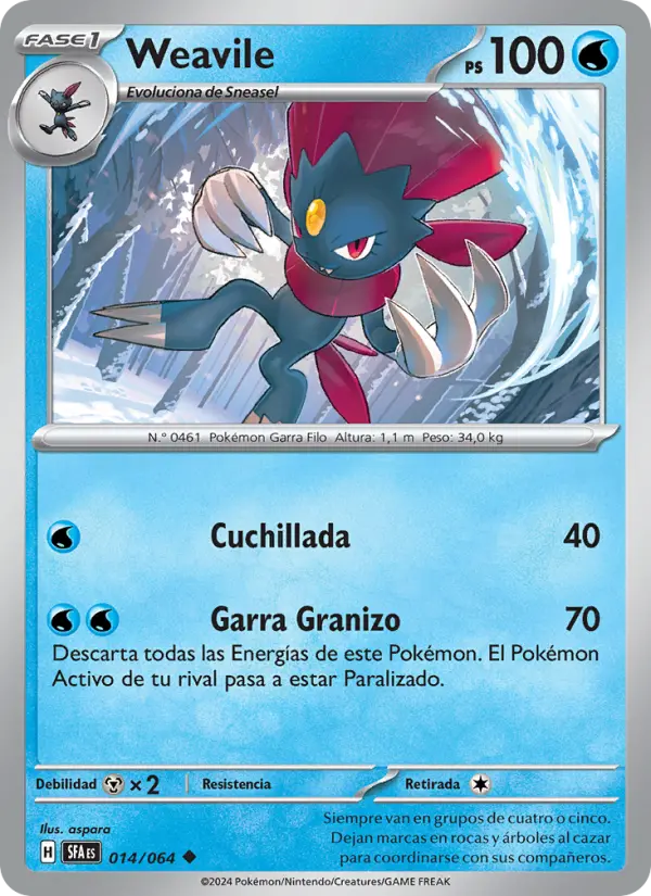 Weavile, Fabula Sombría Nº 014