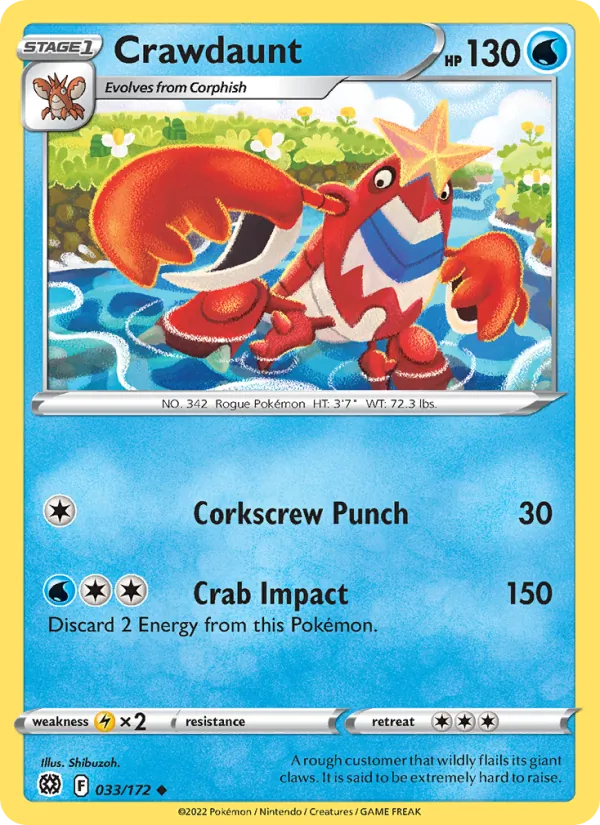 Crawdaunt, Brilliant Stars No. 033