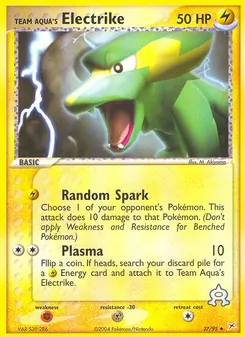 Team Aqua's Electrike, Team Magma vs Team Aqua Nº 27