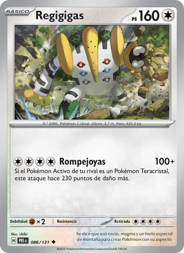 Regigigas, Evoluciones Prismáticas No. 086