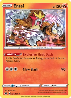 Entei, Crown Zenith Nº 021 Holo